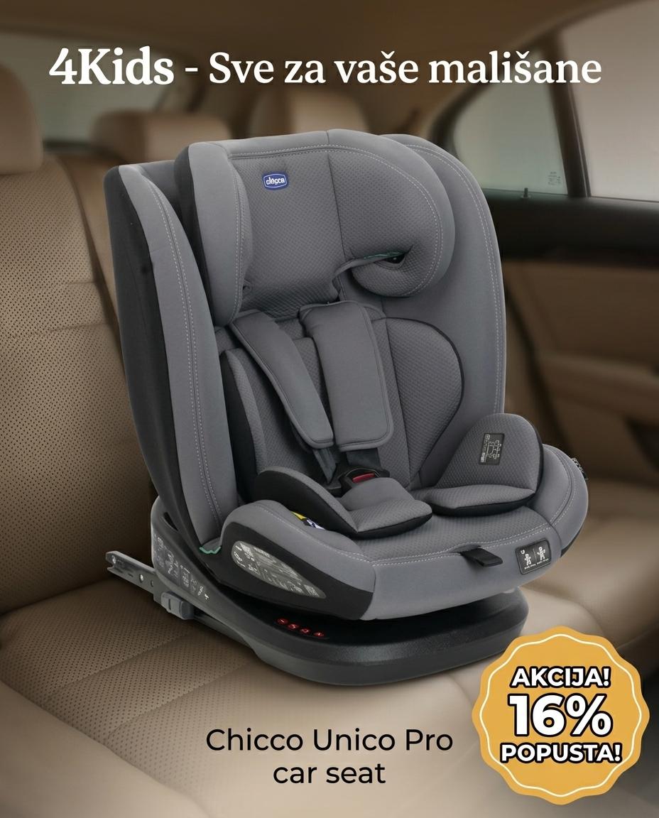 Chicco Mokita auto sedište za decu Grey Black, 76-150cm Isofix Chicco Mokita auto sedište za decu Grey Black, 76-150cm Isofix
